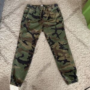 GAP Green Camouflage Essential Joggers